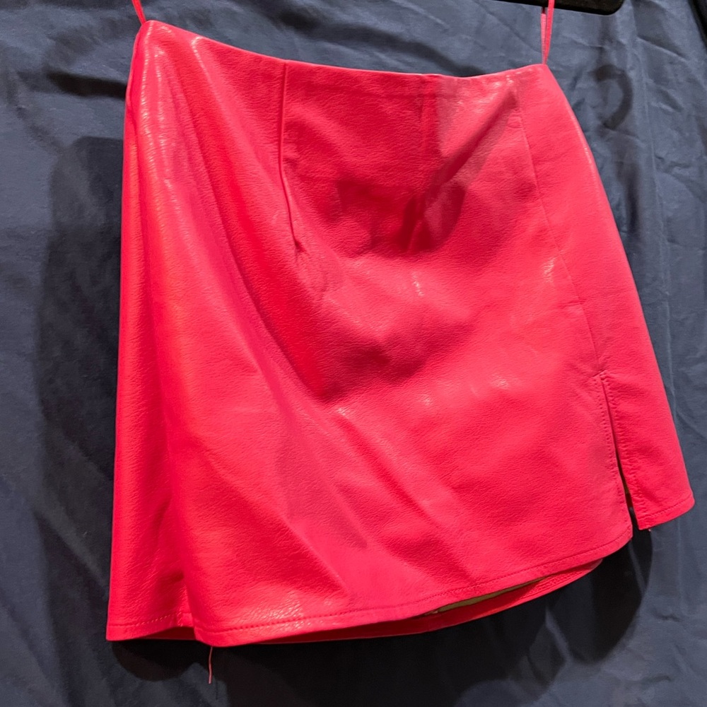 🩷Barbie Pink Leather Mini Skirt🩷